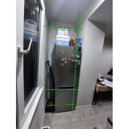 Dulap încorporat pentru frigider la comandă 254x89x60 cm pentru bucătărie modernă în Chișinău Moldova